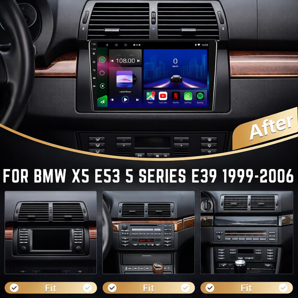 BMW X5 E53 5 Series E39 Android 14 Car Stereo Head Unit with Wireless CarPlay Android Auto - WeFitAnyCar
