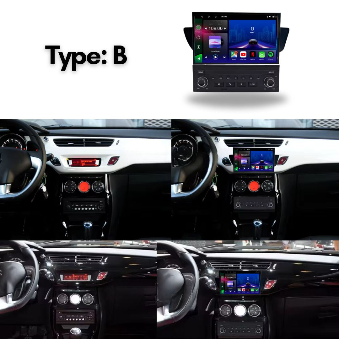 Citroen C3 DS3 C5 2009-2017 Android 14 Car Stereo Head Unit with Wireless CarPlay Android Auto - WeFitAnyCar