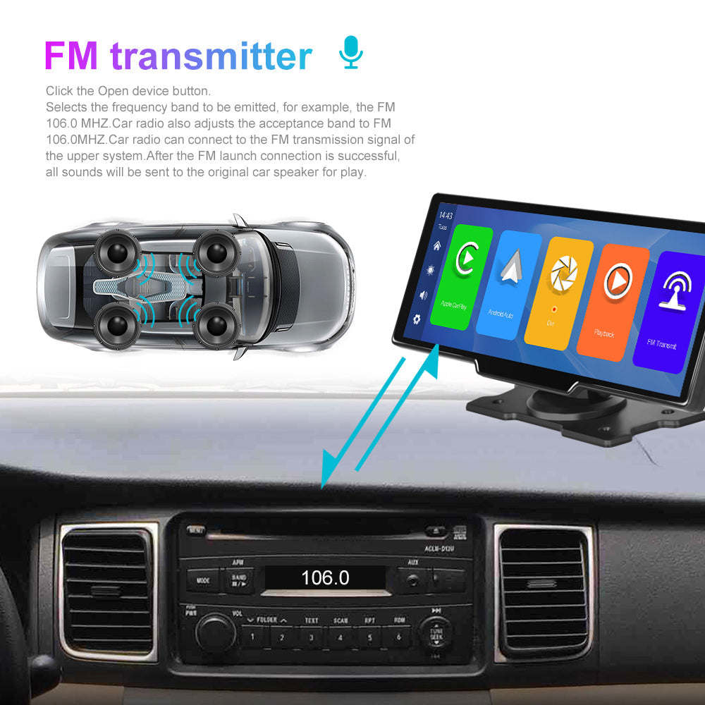 Smart Player | 10.26 Display | CarPlay Android Auto | Car Stereo | Rear Camera Monitor | Dash Cam DVR | FM Radio - Pluscenter