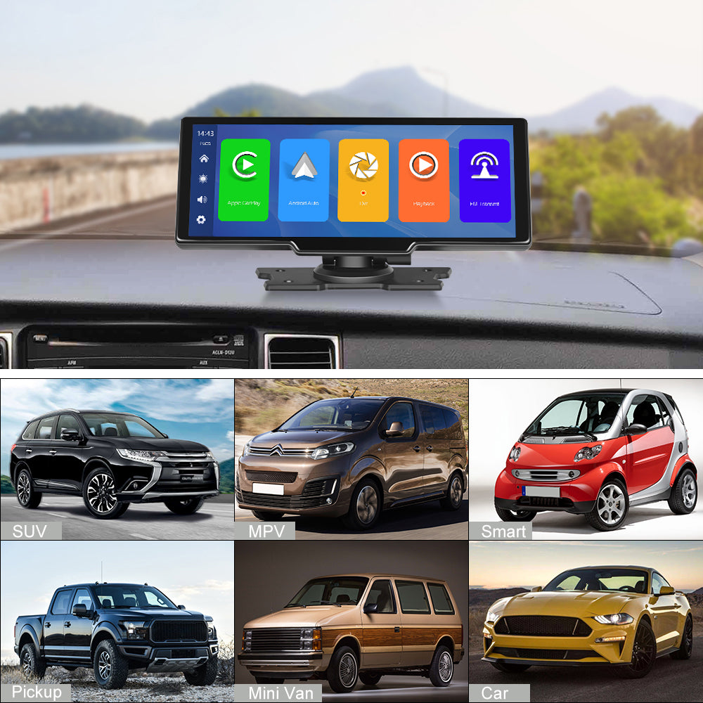 Smart Player | 10.26 Display | CarPlay Android Auto | Car Stereo | Rear Camera Monitor | Dash Cam DVR | FM Radio - Pluscenter