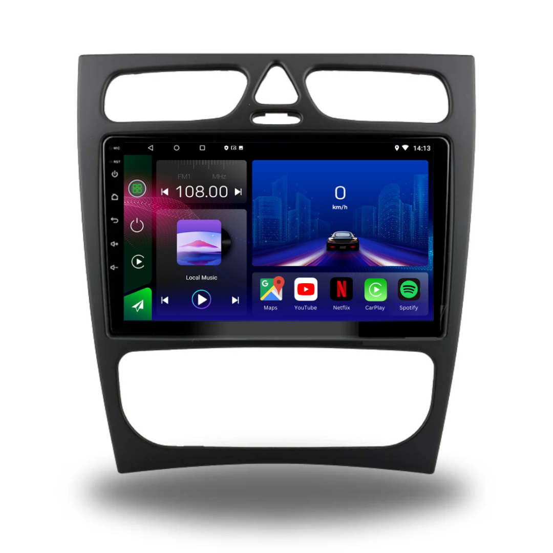 Mercedes C Class CLC CLK W203 S204 1999-2005 Android 14 Car Stereo Head Unit with Wireless CarPlay Android Auto - WeFitAnyCar