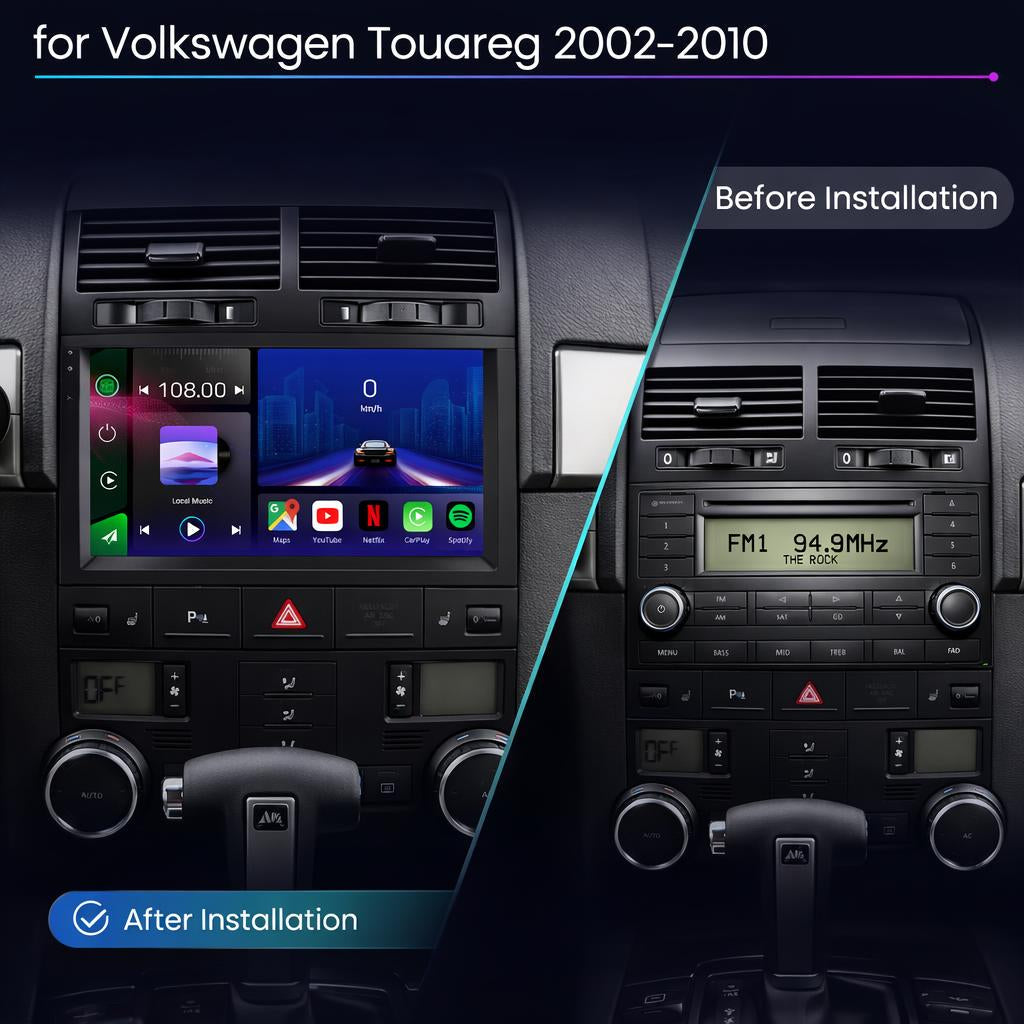 Volkswagen Touareg 2002-2010 Android 14 Car Stereo Head Unit with Wireless CarPlay Android Auto - WeFitAnyCar