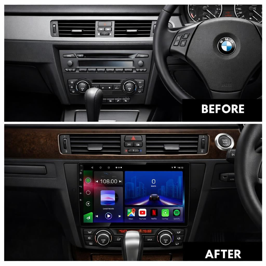BMW 3 Series E90 E91 E92 M3 Android 14 Car Stereo Head Unit with Wireless CarPlay Android Auto - WeFitAnyCar
