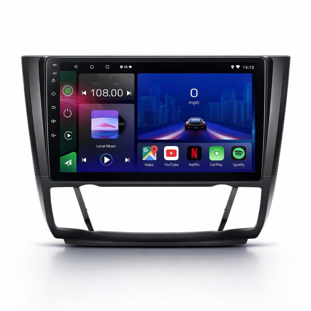 BMW 1 Series E81 E82 E87 E88 2004-2012 Android 14 Car Stereo Head Unit with Wireless CarPlay Android Auto - WeFitAnyCar