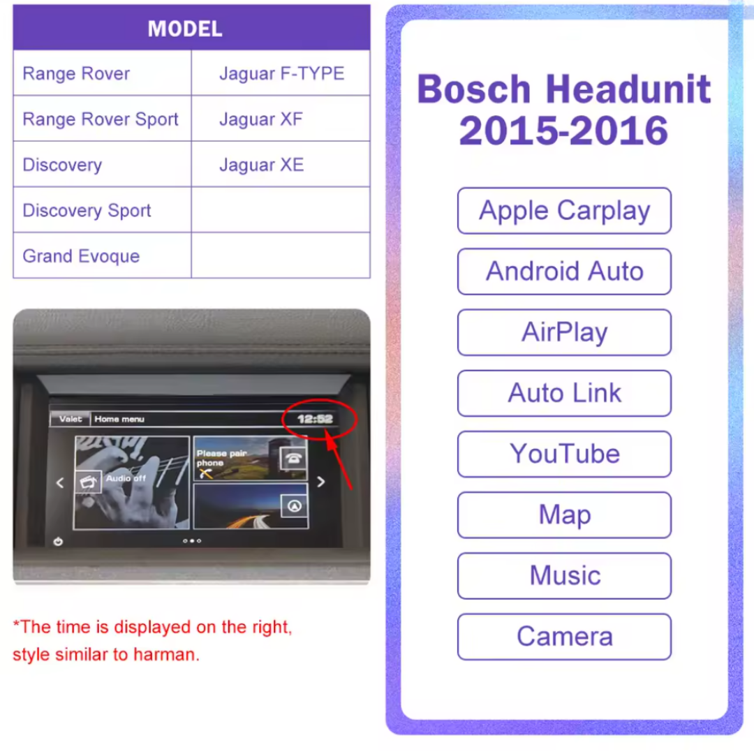 For Land Rover Range Rover & Jaguar Wireless Apple CarPlay & Android Auto Retrofit 2012–2018 - WeFitAnyCar