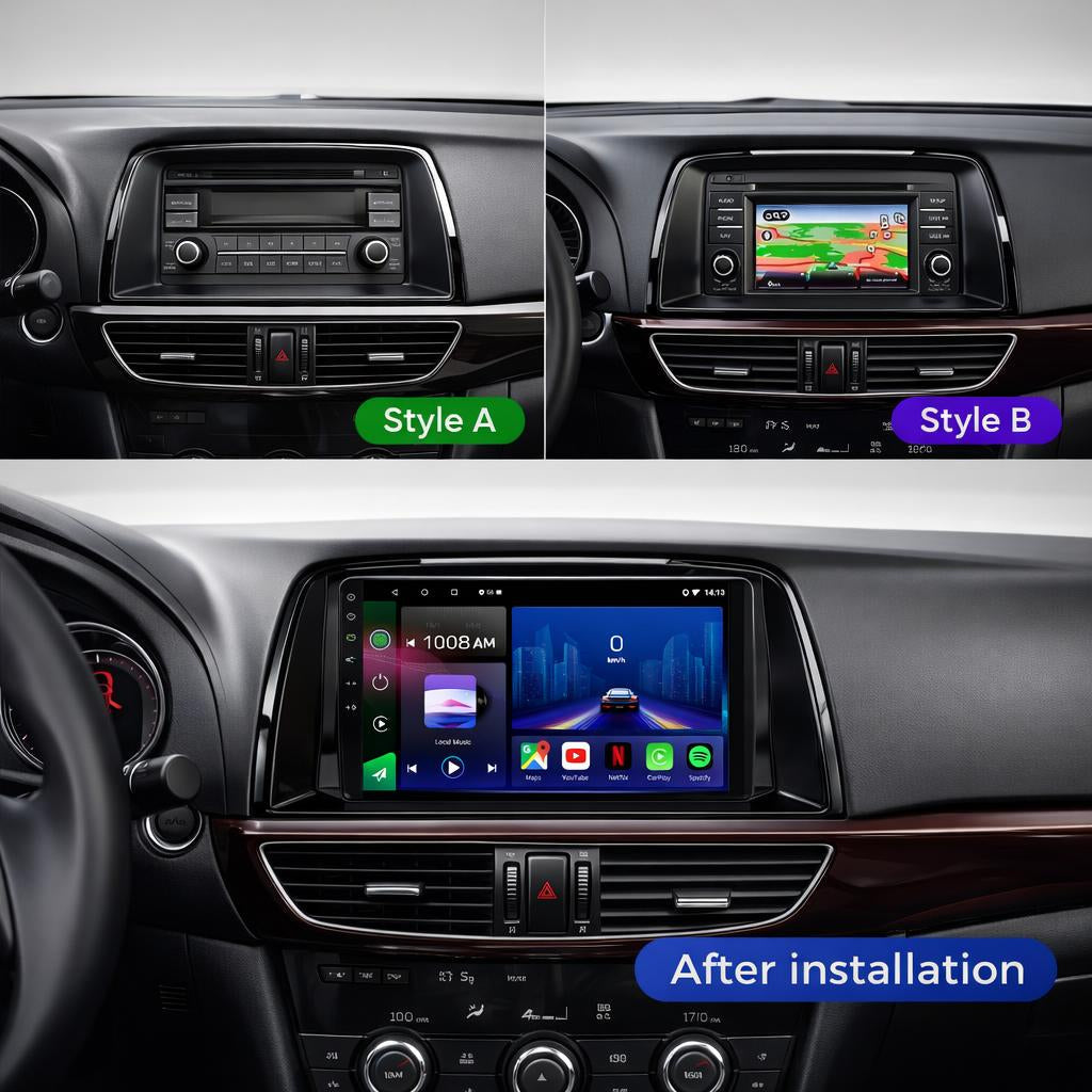 Mazda 6 2012-2015 Android 14 Car Stereo Head Unit with Wireless CarPlay Android Auto - WeFitAnyCar