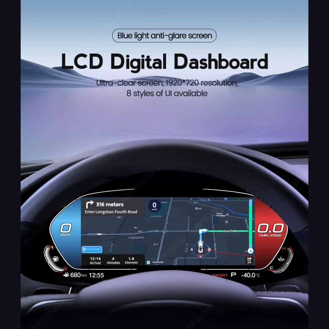 BMW 5 / 6 / 7 Series & X Series F-Chassis 12.3″ Digital Instrument Cluster – LCD Dashboard with CarPlay