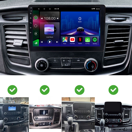 Ford Transit | Custom | Tourneo | 350 | 2013-2018 | Android 13 | Car Stereo | Head Unit - Pluscenter