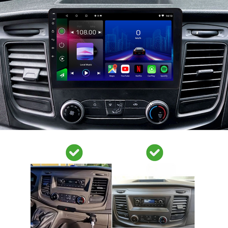 Ford Transit | Custom | Tourneo | 350 | 2013-2018 | Android 13 | Car Stereo | Head Unit - Pluscenter