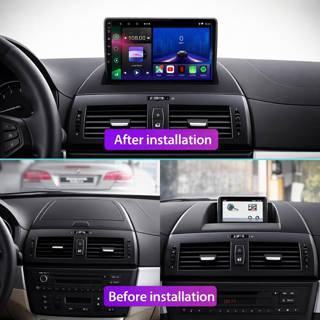 BMW X3 E83 2003 - 2010 Android 14 Car Stereo Head Unit with Wireless CarPlay Android Auto - WeFitAnyCar