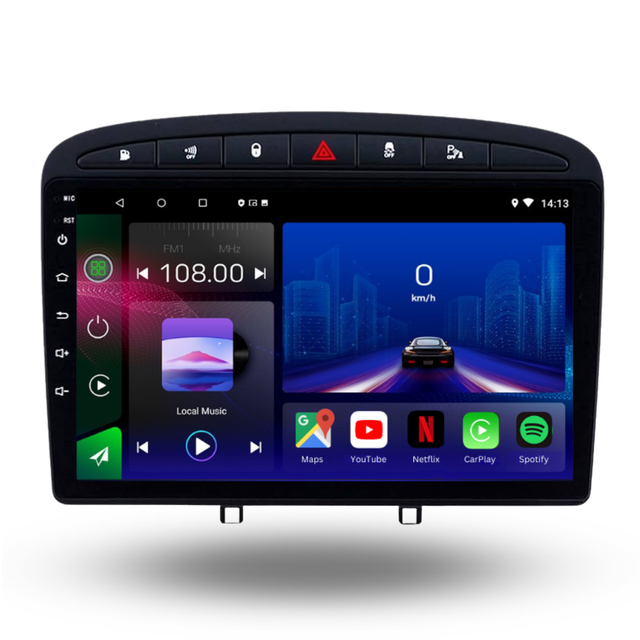 Peugeot 308 308SW & 408 Android 14 Car Stereo Head Unit with Wireless CarPlay Android Auto - WeFitAnyCar