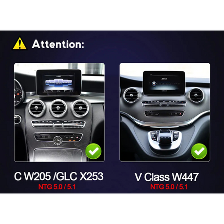 Mercedes C Class GLC V-Class Vito 2014-2019 W205 X253 W446 Android 13 Car Stereo Wireless CarPlay & Android Auto Head Unit - DriveCast
