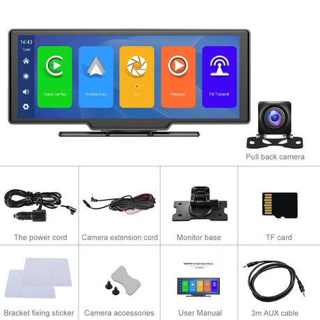 Smart Player | 10.26 Display | CarPlay Android Auto | Car Stereo  | Rear Camera Monitor | Dash Cam DVR | FM Radio - Pluscenter