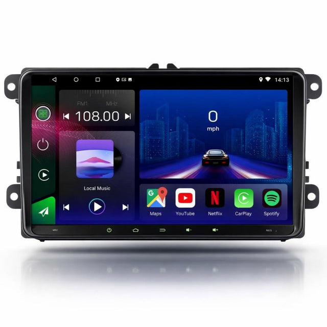 Volkswagen Seat Skoda 9inch Display Android 14 Car Stereo Head Unit with Wireless CarPlay Android Auto - WeFitAnyCar