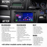 Volkswagen Seat Skoda 8inch Display Android 14 Car Stereo Head Unit with Wireless CarPlay Android Auto - WeFitAnyCar