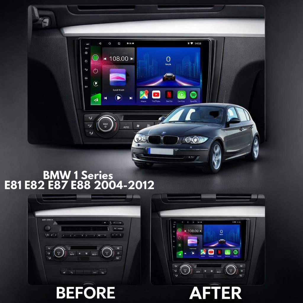 BMW 1 Series  E81 E82 E87 E88  2004-2012 Android 14 Car Stereo Head Unit with Wireless CarPlay Android Auto - WeFitAnyCar