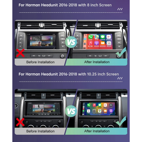 For Land Rover Range Rover & Jaguar Wireless Apple CarPlay & Android Auto Retrofit 2012–2018 - WeFitAnyCar