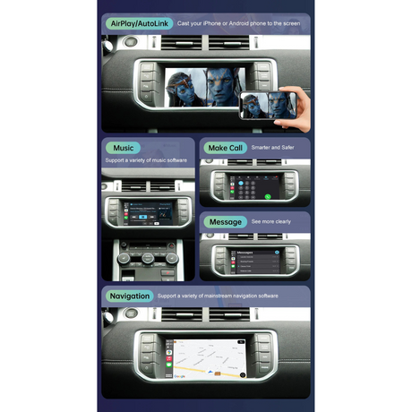 For Land Rover Range Rover & Jaguar Wireless Apple CarPlay & Android Auto Retrofit 2012–2018 - WeFitAnyCar