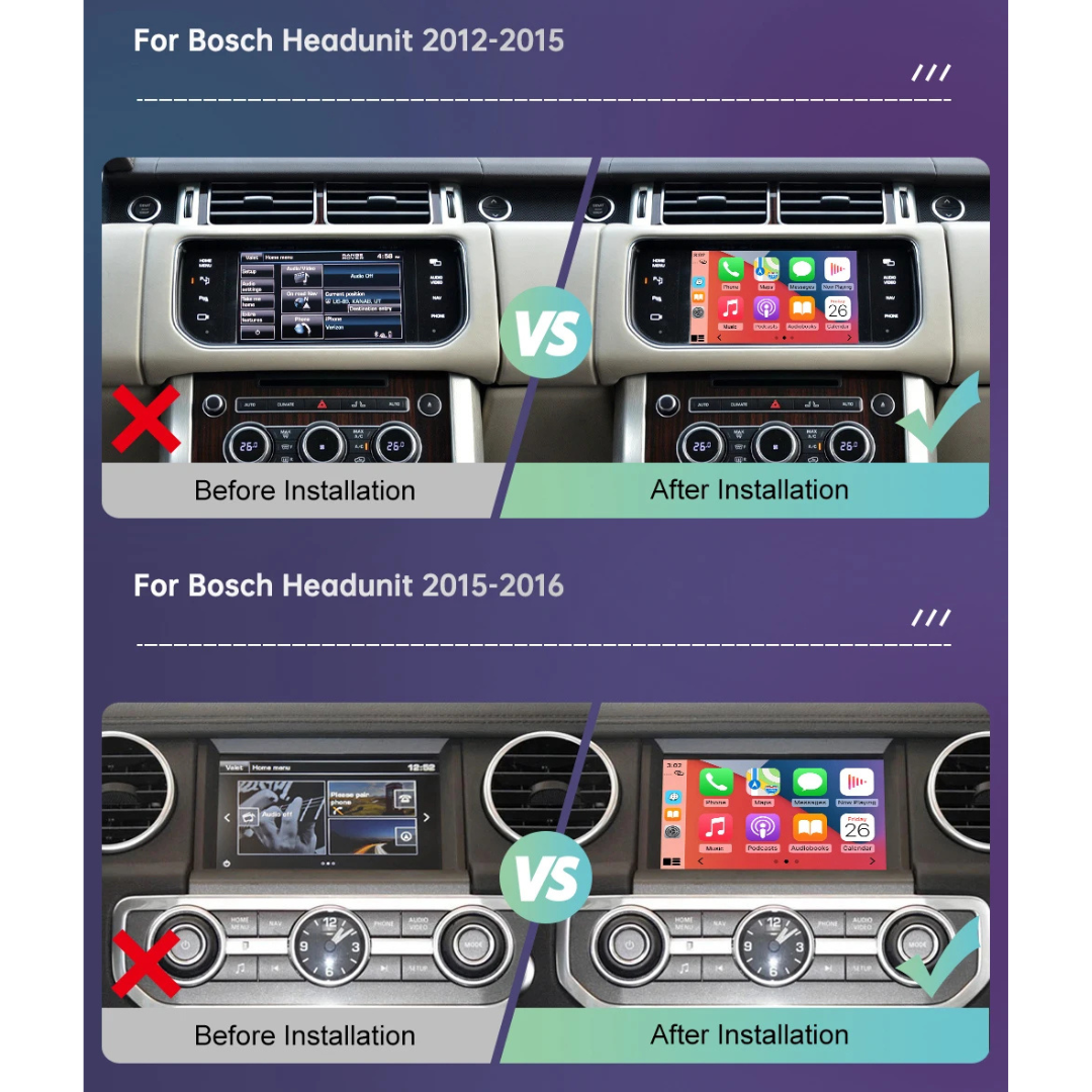 For Land Rover Range Rover & Jaguar Wireless Apple CarPlay & Android Auto Retrofit 2012–2018 - WeFitAnyCar